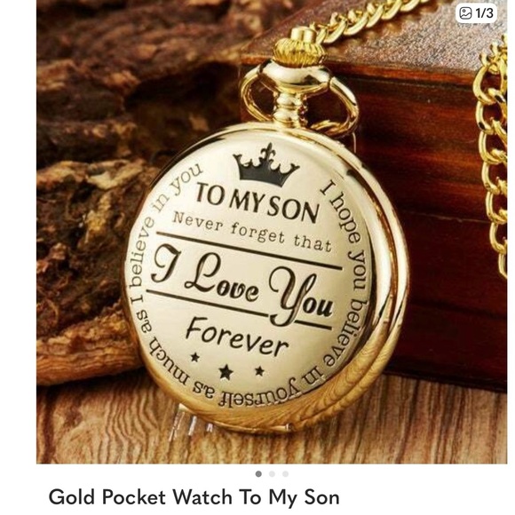 Gold Pocket Watch with Engraving